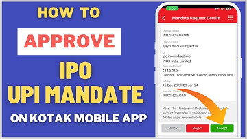 How To Approve IPO UPI Mandate on Kotak Mobile Banking App -  Step by Step Guide