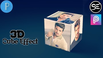 3d cube effect using  picsart & pixellab android apps