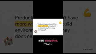 Rig the game in your favour #mindmastery  #shorts #productivity #environment #selfimprovement