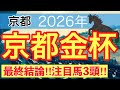 【京都金杯2026】蓮の競馬予想(最終結論)〜東京大賞典は注目馬と穴馬で馬券内独占