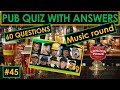 #46 LOCKDOWN PUB QUIZ. Music, Picture and Connection rounds.