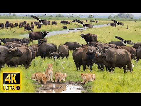 4K African Wildlife: Moremi Game Reserve & Survival of Wild Animals African With Real Sounds
