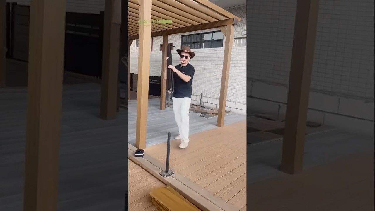 Aluminium post+Wood Composite Fence Panelmake your Garden nice looking