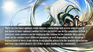 Rashid: Optimal Crush Counter Combos