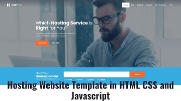 How to Make a Hosting Website Template in Html CSS and Javascript | Source code