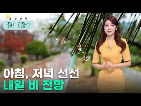 아침, 저녁 선선‥내일 비 전망 (2026.08.12/뉴스투데이/울산MBC)
