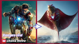Avengers as stingray vengers💥AII Characters marvel & dc #marvel #avengers #spiderman