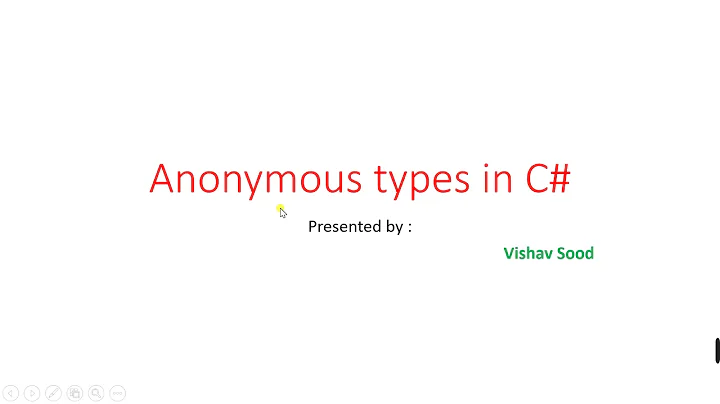 Anonymous Types and Methods in C#