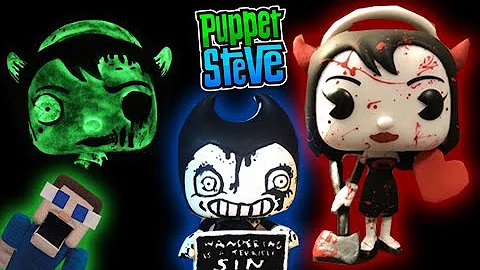 Bendy and the Ink Machine Funko Pop Awesome Custom Figures Boris Alice Exclusive Puppet Steve