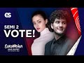 Eurovision 2021: Semi Final 2 | Vote For Your Qualifiers (Your Top 17) | OPEN