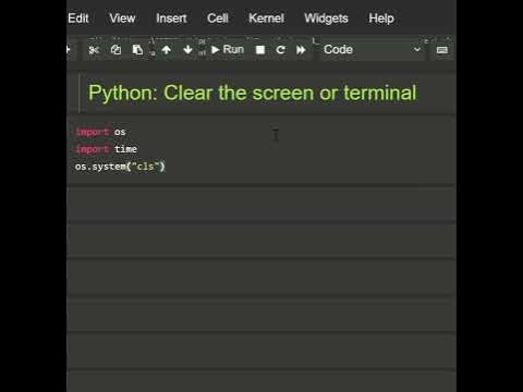 #python Clear the screen or terminal - YouTube
