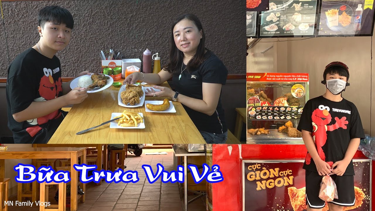 Ăn Gà Five Star - Bữa Trưa Vui Vẻ Của Hai Mẹ Con - MN Family Vlogs