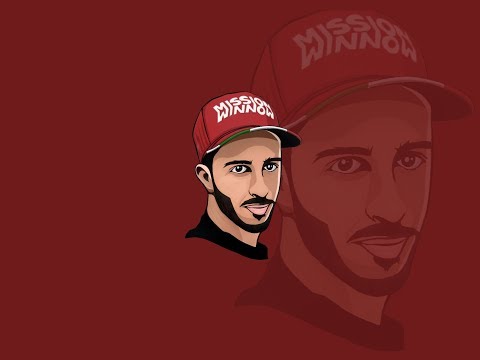 Andrea Dovizioso vector - procreate design