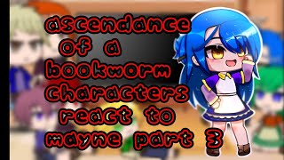 [💖]ascendance of a bookworm character's react to myne[💖]Part 3/5?