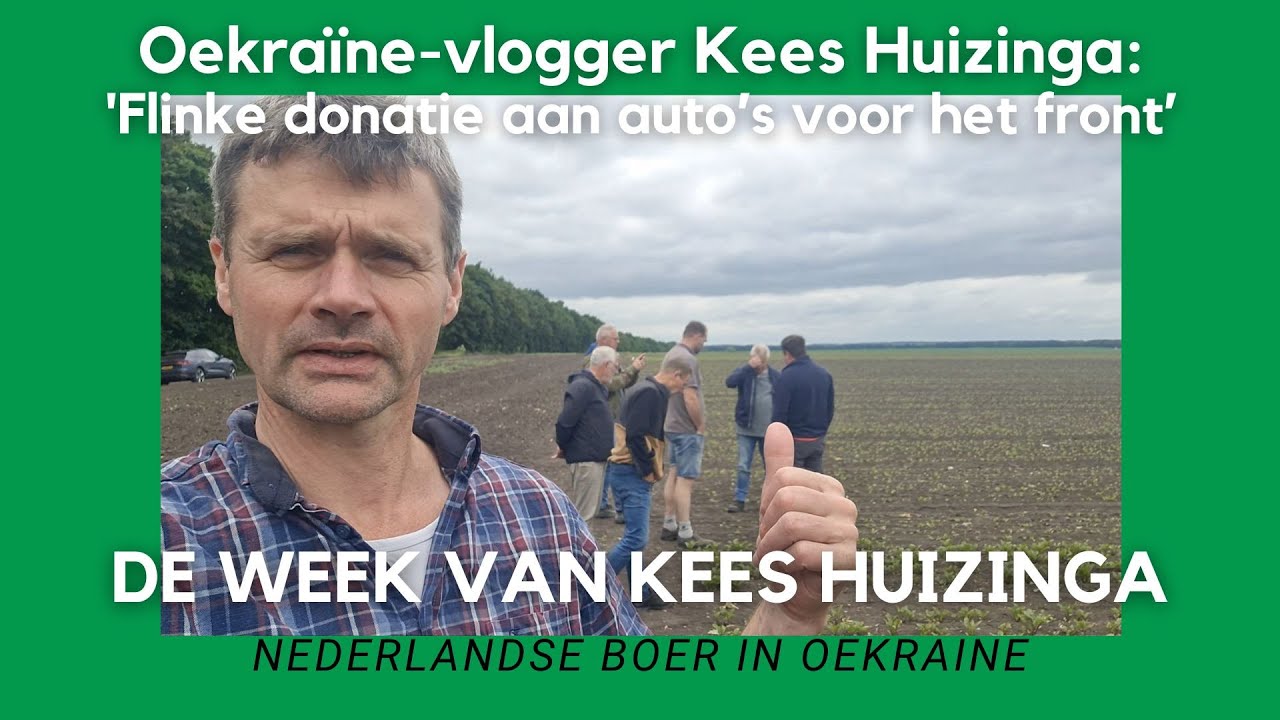 Oekraïne-vlogger Kees Huizinga: ‘Bezoek uit Nederland met flinke donatie aan auto’s voor het front’