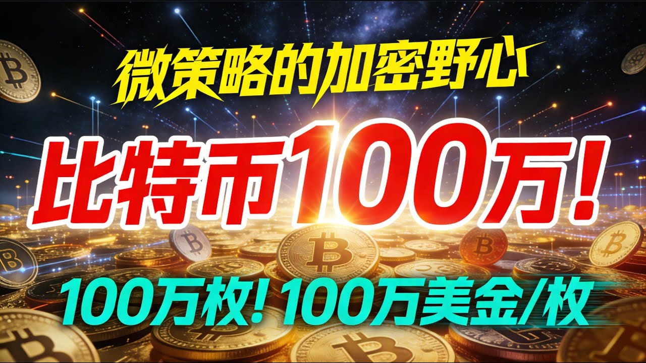 微策略的加密野心！狂买100万枚比特币，要把比特币推到100万美元？目标持有5%的比特币#微策略想控制比特币- YouTube