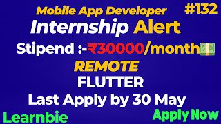 Mobile App Developer Internship| #internship #job #flutterdeveloper #flutter #dart #college