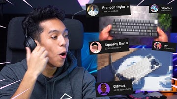 Reacting To YOUTUBERS Custom Keyboards! Ft. Brandon Taylor, Glarses, Squashy Boy, Tiny & more!