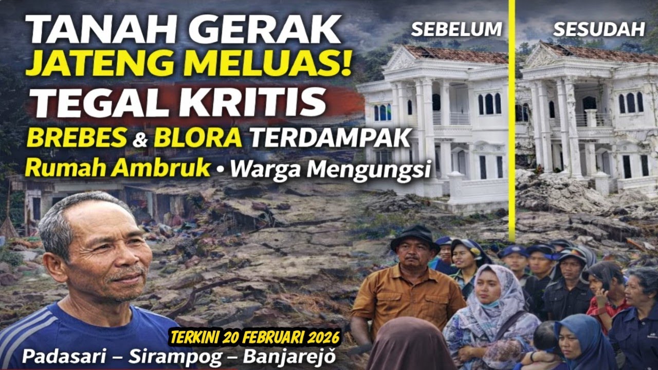 TANAH GERAK DI JAWA TENGAH SAMPAI DETIK INI BELUM BERHENTI — DAMPAK TERUS MELUAS