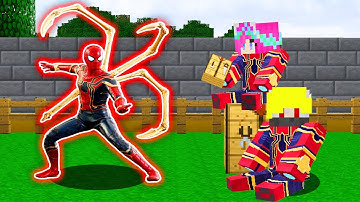 ONE VÀ NOOB YETI CHẾ TẠO THÀNH CÔNG BỘ GIÁP NGƯỜI NHỆN XA NHÀ TRONG MINECRAFT