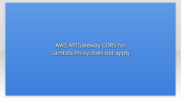 AWS APIGateway CORS for Lambda Proxy does not apply