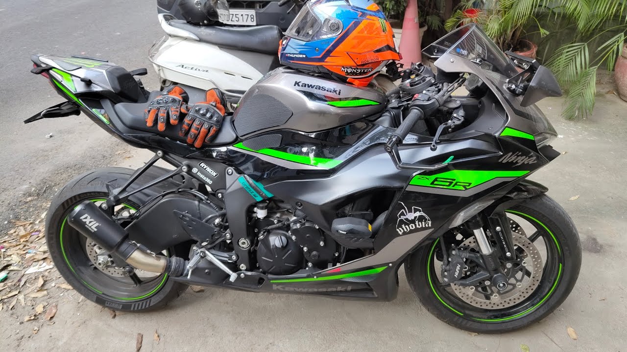 【RS SHOP】 Kawasaki Ninja ZX6R First Gear Top Speed 112kmph - YouTube