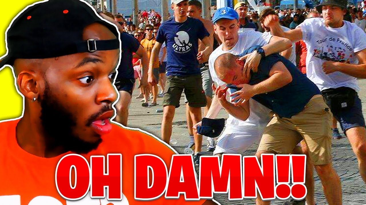 Craziest Hooligans English Vs Russian In Euro 2016 Reaction Youtube