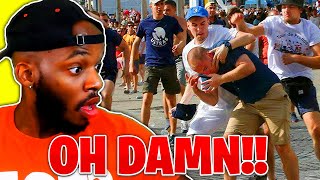 CRAZIEST Hooligans English vs Russian in Euro 2016 (REACTION)