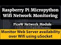 Raspberry Pi Remote Server Monitoring over Wifi: Micropython code to monitor tcp port using usocket