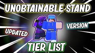 **NEW** Unobtainable Stand Value Tier List | A Universal Time | Roblox