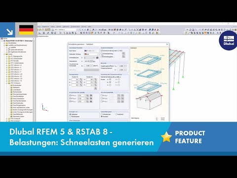 Dlubal RFEM 5 & RSTAB 8 - Belastungen: Schneelasten generieren