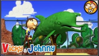 Vicky U0026 Johnny  Episode 78  Scissorhands Johnny   Episode For Kids  2 Min