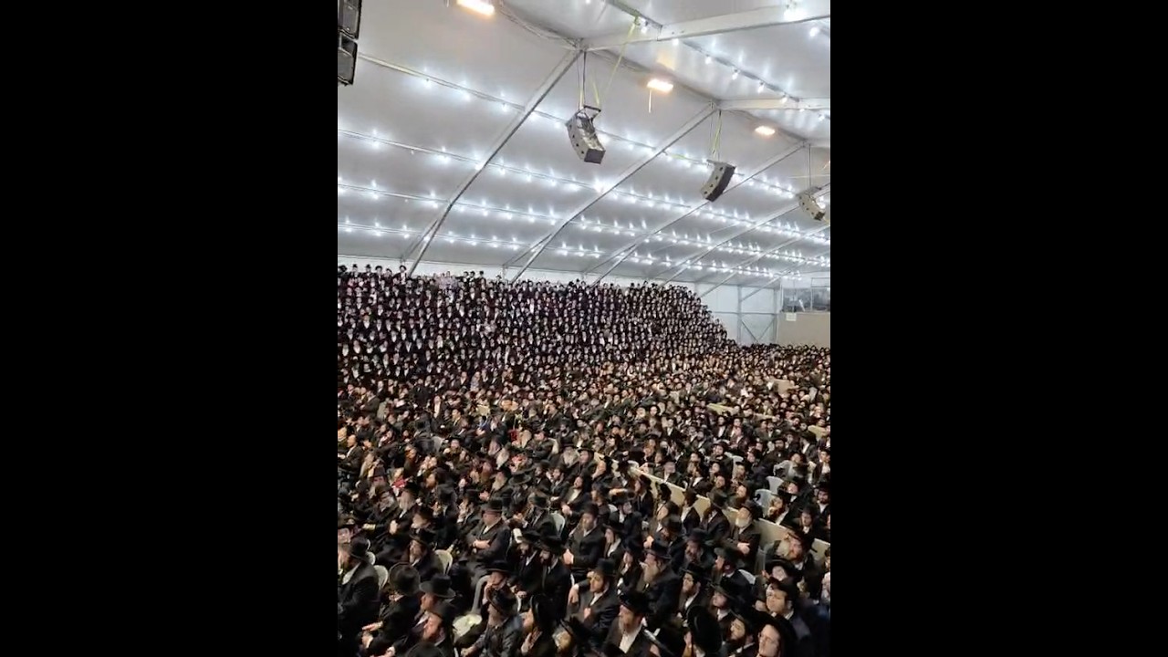 מעמד הקבלת פנים לכ״ק האדמו״ר מסאטמר בירושלים עיה״ק