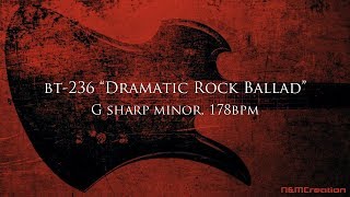 Video thumbnail of "Dramatic Rock/Metal Ballad Backing Track in G♯m | BT-236"