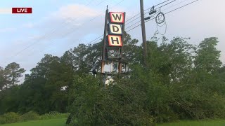 Newly renovated WDHN sign destroyed in tornado