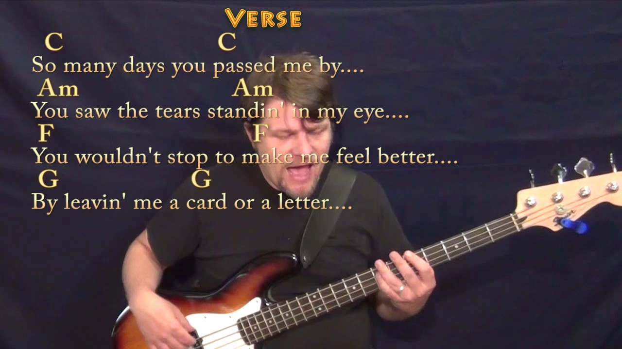 Mr Postman Please Mr. Postman (The Marvelettes) Bass Guitar Cover Lesson in C with ...