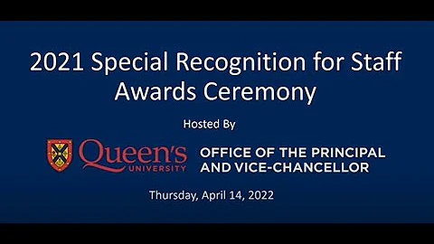Special Recognition for Staff Awards - Queen's University