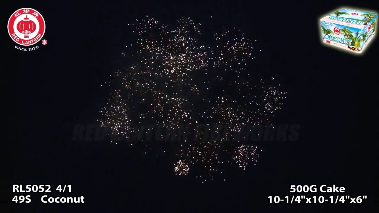 Firework Coconuts Part Coconut - Red Lantern Fireworks - 500 Gram - RL5052 - YouTube