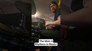 the Main 4 Rhythms in Music, played on the drums! :) #drums #spiderhandspnz