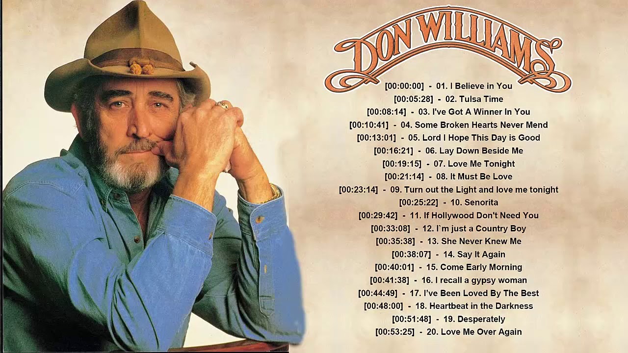 ⁣Don Williams Greatest Hits 2020 - Top 20 Best Songs Of Don Williams - Don Williams Country Music