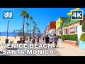 [4K] Venice Beach to Santa Monica Pier in Los Angeles, California - Walking Tour & Travel Guide 🎧