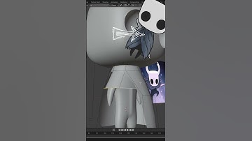 How to make Knight from HOLLOW KNIGHT in Blender #shorts #blender