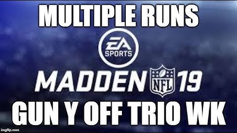 Madden 19 Glitches Cheats and Tips - Multiple Runs - Gun Y Off Trio Wk