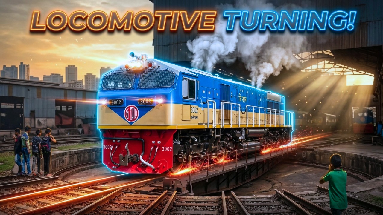 Locomotive Turning at Dhaka Locoshed | Satisfying Train Movement 🚆 #viralvideo #trending  #railway