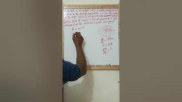 Calculus Application: A pebble is dropped into a calm pond, causing ripples in form of concentric 