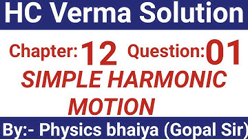 H.C. Verma Solutions - Simple Harmonic Motion - Chapter 12 , Question 1