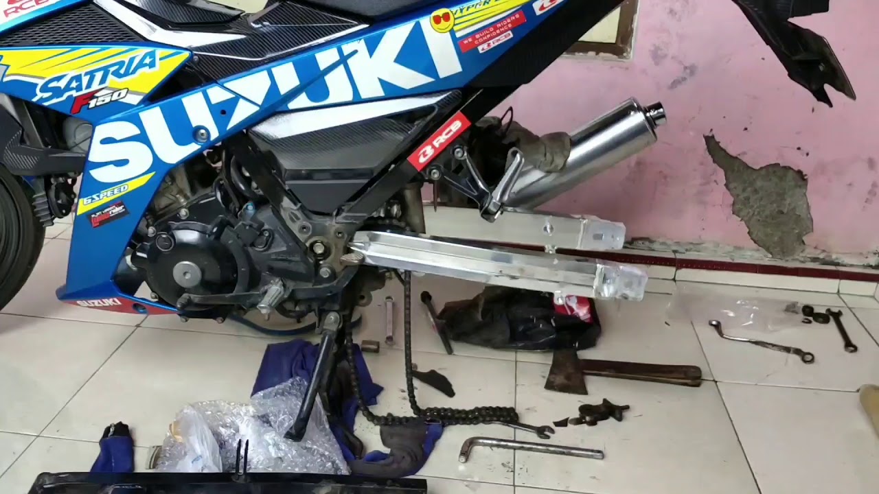 Ganti Arm sasis satria fu injeksi pakai Arm VRossi