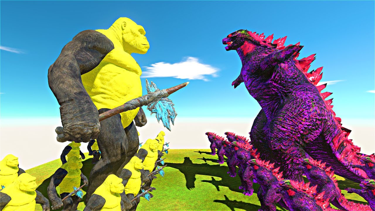 Legendary Growing War - Gold King Kong vs Wild Godzilla - Animal Revolt ...
