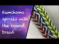 Kumihimo Spirals with the round braid