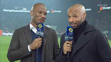 " à  deux on aurait gagné un ballon d'or" Thierry Henry et Didier Drogba échangent à la MT de PSG-OM